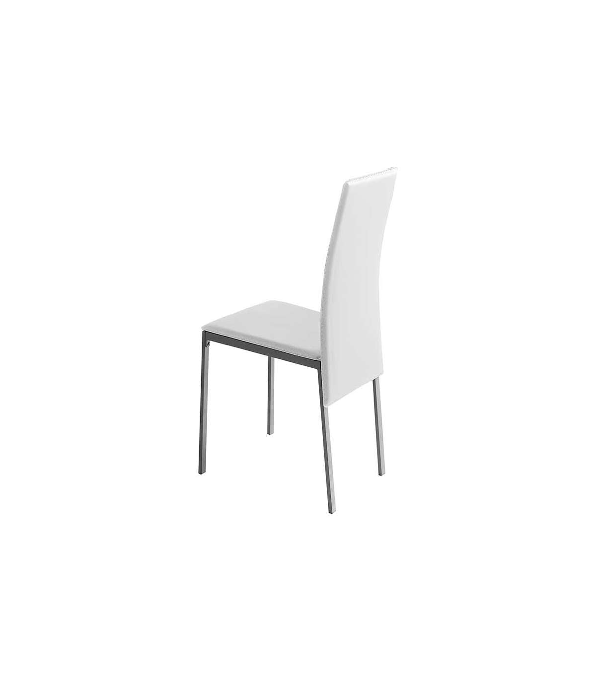Pack 4 Sillas Carla Para Salón En Polipiel Blanco, 96 Cm(alto)41 Cm(ancho)52 Cm(largo)_2