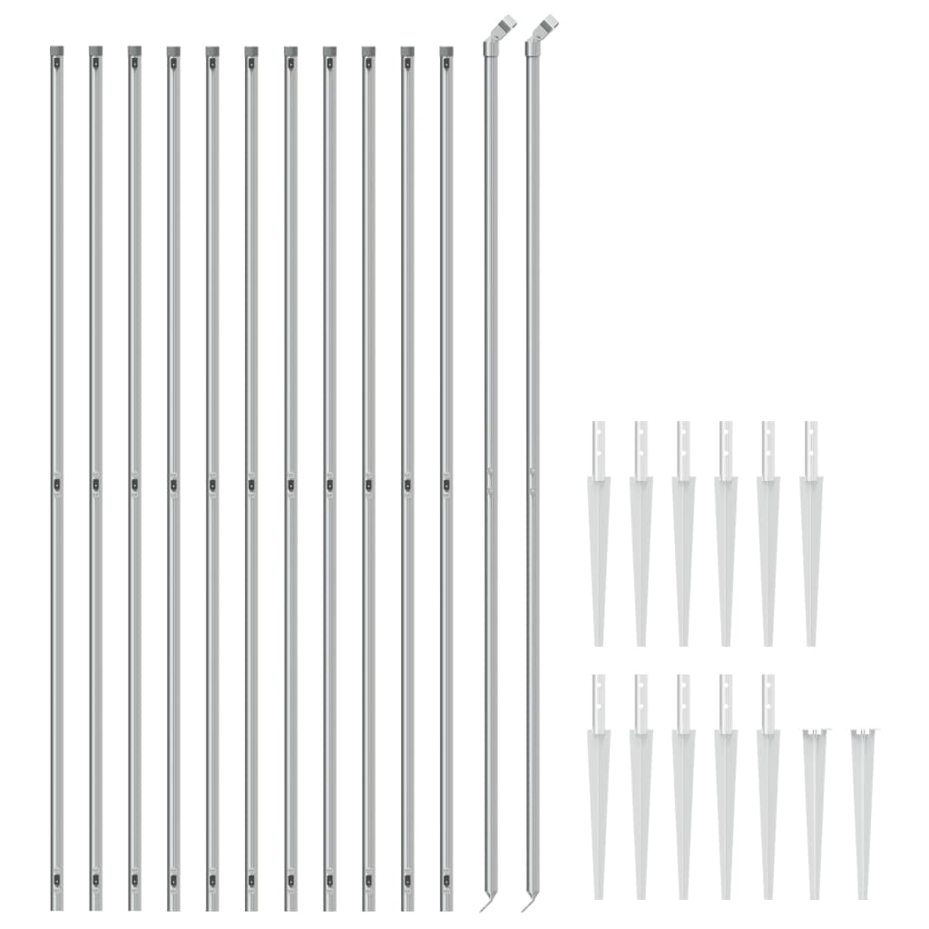 Cerca De Alambre Con Pinchos De Anclaje Plateado 1,6x25 M / Vetonek_2