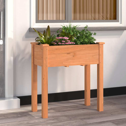 Jardinera Con Forro Interior Madera Abeto Marrón 71x37x76 Cm_1