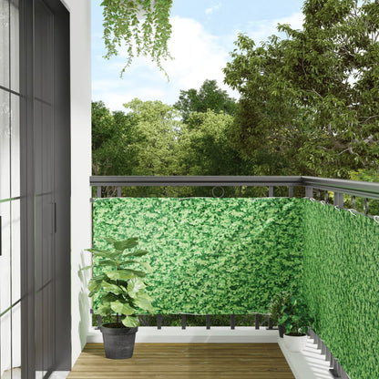 Pantalla De Privacidad De Balcón Pvc Plantas Verde 800x75 Cm / Vetonek_5