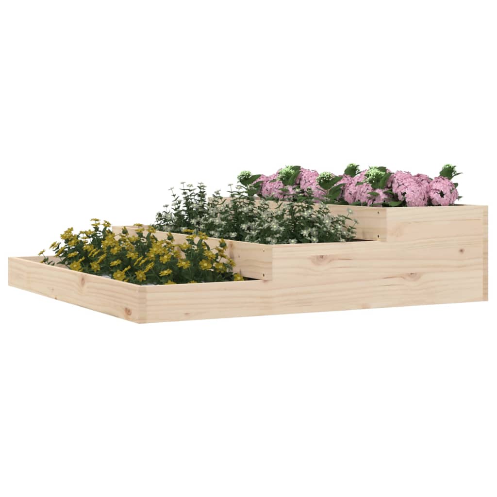 Jardinera De Madera Maciza De Pino 107x107x27 Cm_2