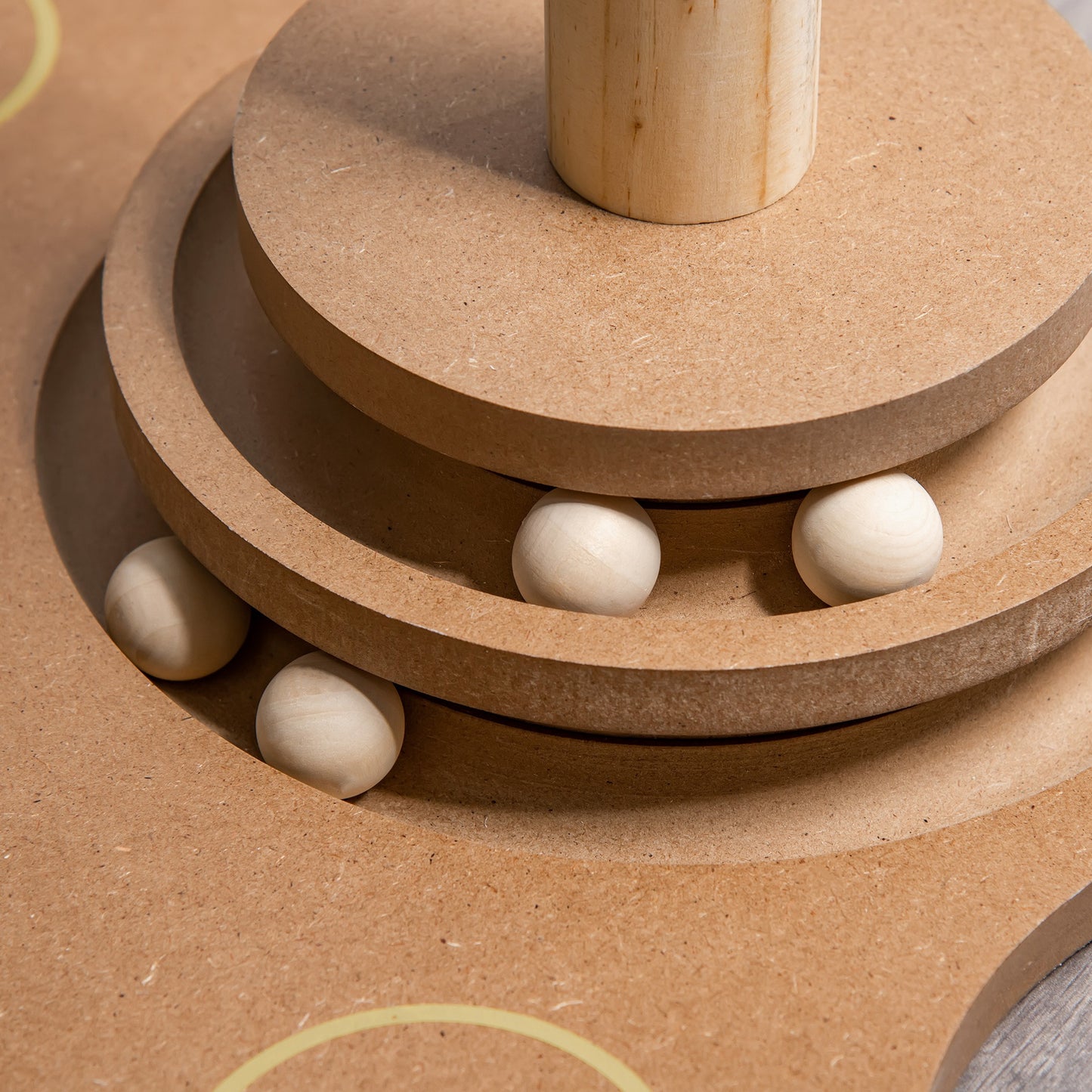 Pawhut Rascador Para Gatos De Sisal Con Seta Juego Con Muelle Y Base De Madera_3