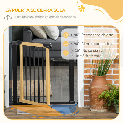 Pawhut Barrera Seguridad Para Perros Extensible Para Escaleras Puertas 75-103 Cm_5