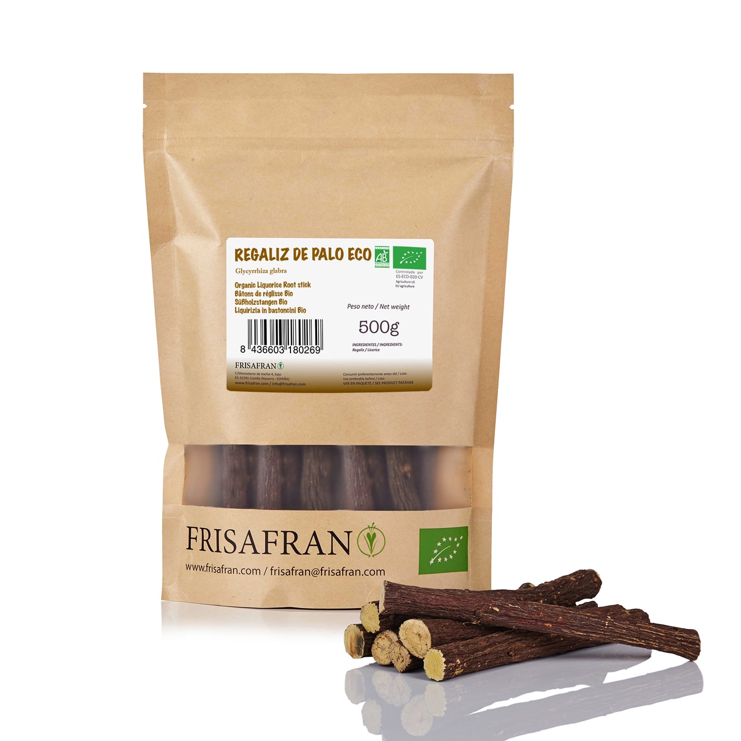 Regaliz De Palo Ecológico Seco - Sabor Y Calidad | Frisafran 2 Kg_1