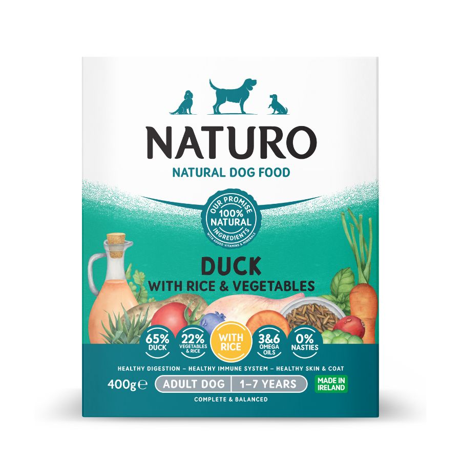 Naturo Comida Humeda Perro Pato Arroz Y Veg 400g X 7 Tarrinas_0