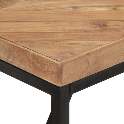 Mesa De Comedor Madera Maciza De Acacia Y Mango 160x70x76 Cm_3