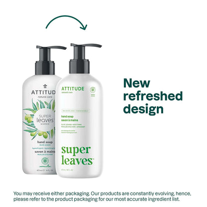 Sabonete Líquido para as Mãos Super Leaves Olive Leaves Attitude 473 ml