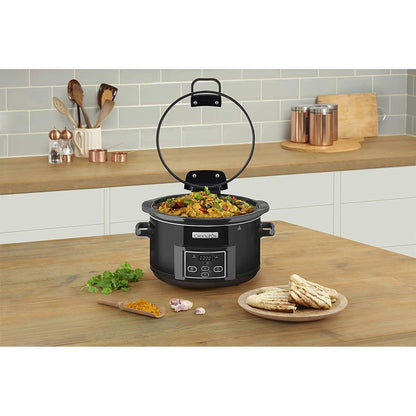 Panela elétrica de cozedura lenta Crockpot 4,7 L CSC052X com tampa flip-top (reformada)