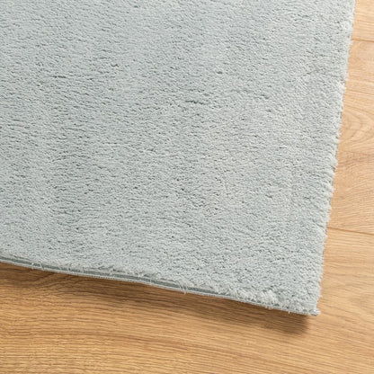 Vidaxl Alfombra De Pelo Corto Suave Lavable Huarte Azul 60x110 Cm_3