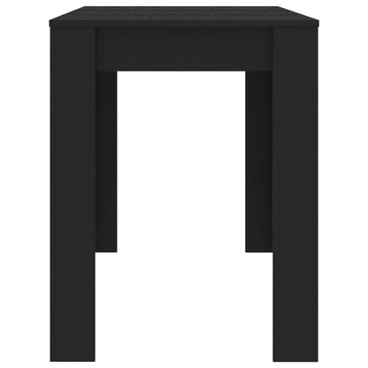 Mesa De Comedor De Madera Contrachapada Negro 120x60x76 Cm_3