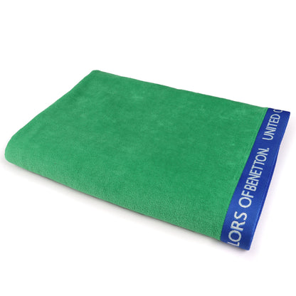 Set 2 Toalla De Playa 90x160cm 380gsm Velour 100%algodon Verde Casa Benetton_5