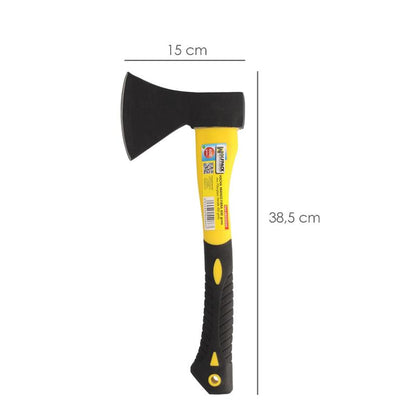 Hacha Cabeza 600 Gramos Forjada, Con Mango De Fibra De Vidrio, Hacha Leña, Hacha Ramas, Ligera Y Resistente_1