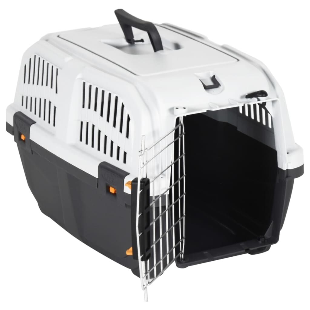 Vidaxl Transportín De Mascota Puerta Metal Polipropileno 48x31,5x31 Cm_0