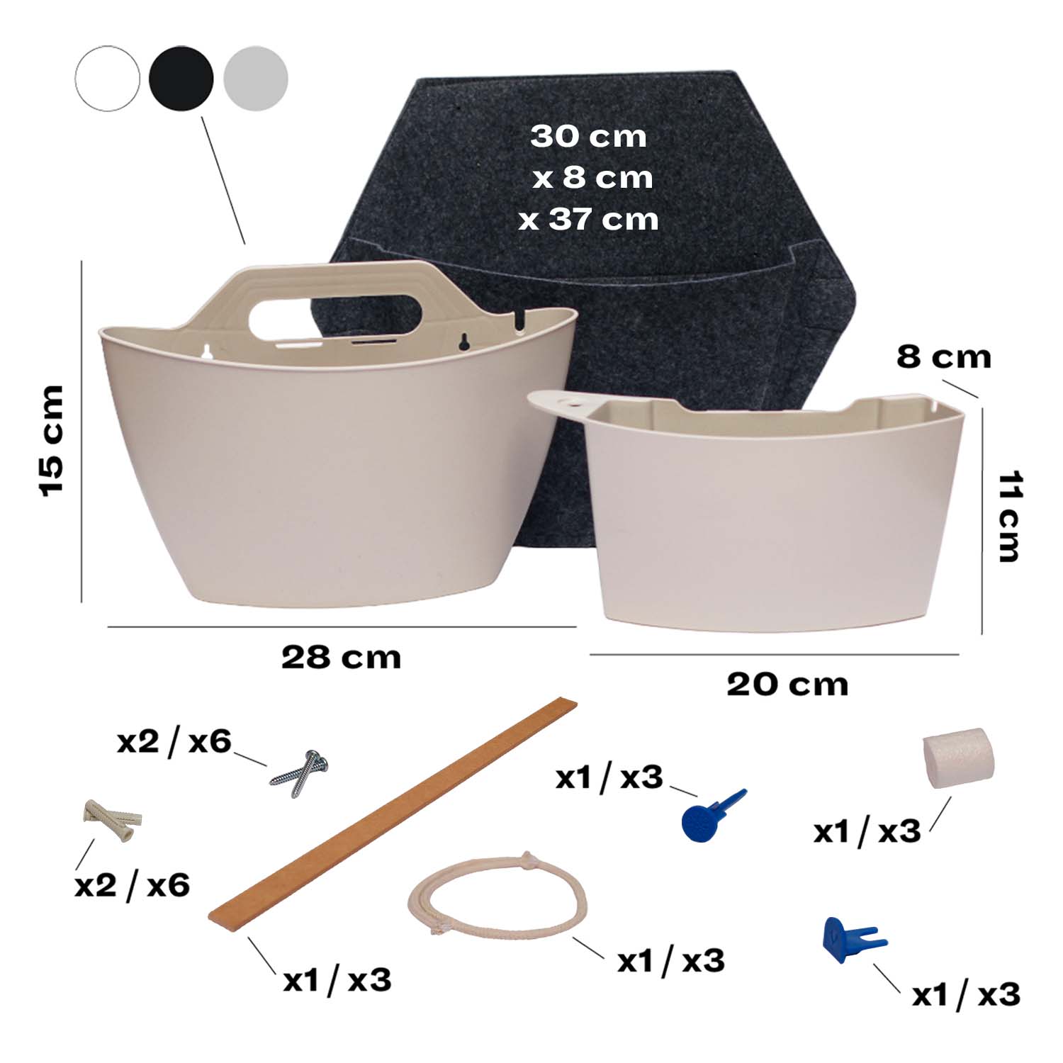 Jardín Vertical Modular Citysens Con Riego Automático De 6 Maceteros – Blanco Con Funda Textil Blanca_4