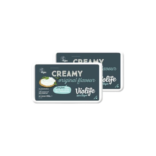 Creme de queijo cremoso vegan Violife original, pacote de 2 unidades de 200 g 
