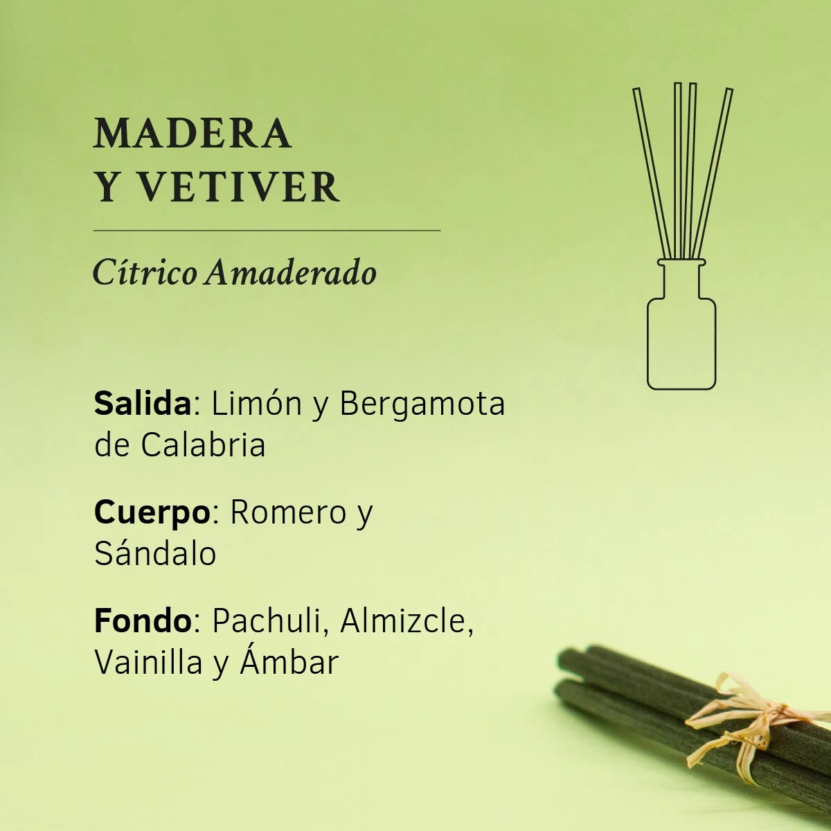 Ambientador Mikado Madera y Vetiver 1991 100 ml | Difusor de Varillas | Fragancia Amaderada y Elegante | Hogar_4