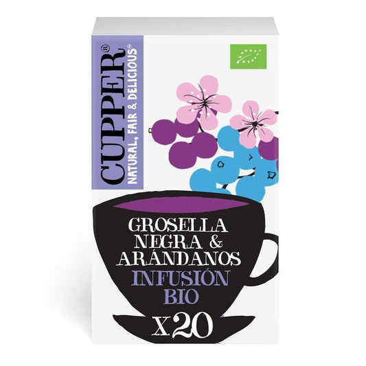 Infusão de Groselha Preta e Mirtilo Bio Cupper 20 Saquetas 