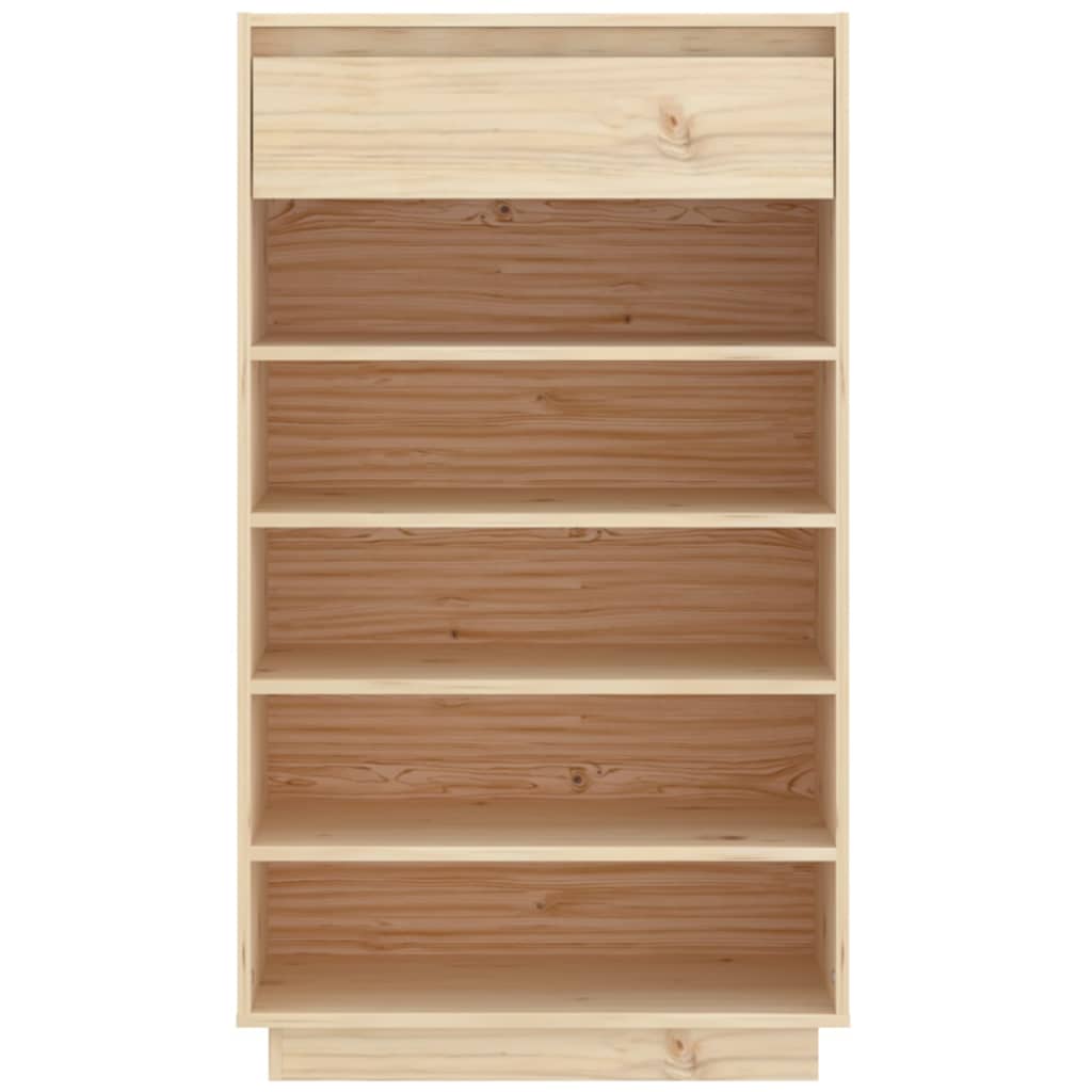 Armario Zapatero De Madera Maciza De Pino 60x34x105 Cm / Vetonek_3