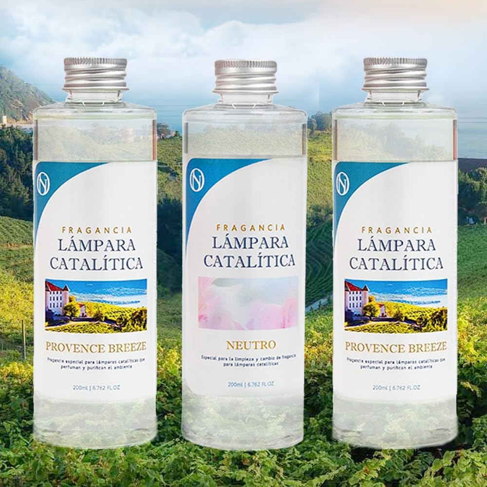 Pack 3x Fragancias Lámpara Catalítica 200ml: 2 Aroma Provence Breeze + Limpiador Neutro. Disfruta De Tu Aroma Favorito_0