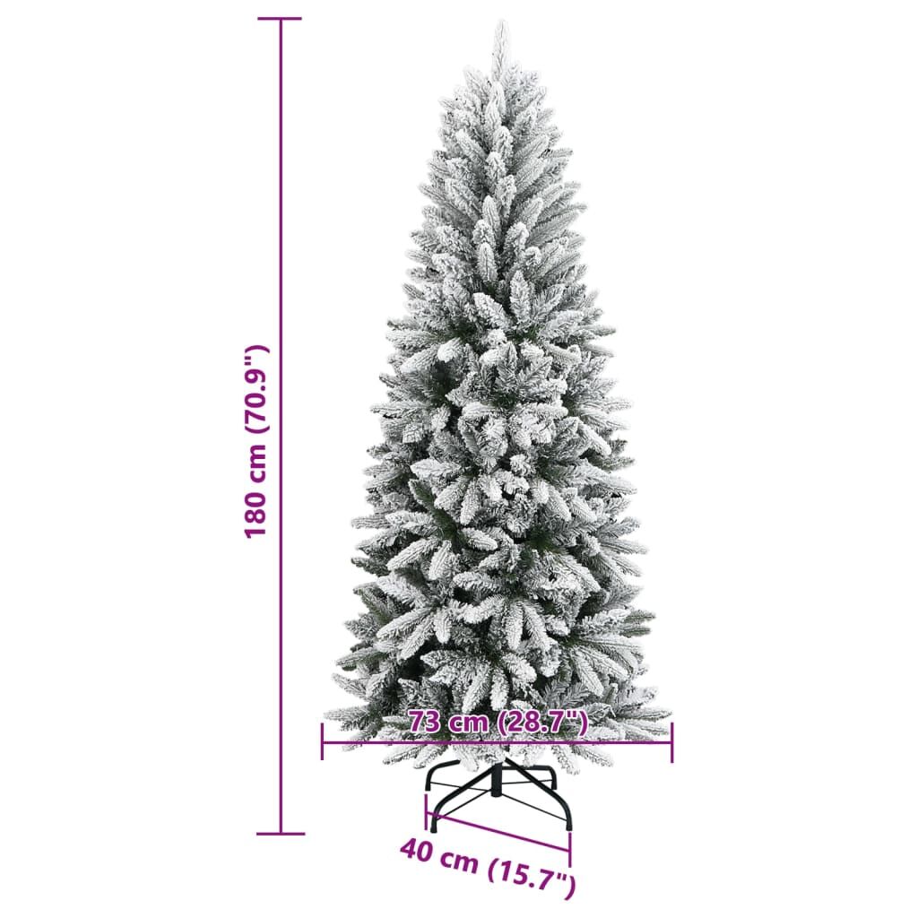 Vidaxl Árbol De Navidad Artificial Con Nieve Pvc Y Pe 180 Cm_2