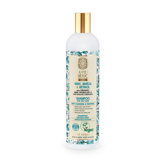 Champô para cabelos oleosos com menta, bétula e retinol Natura Siberica 400 ml