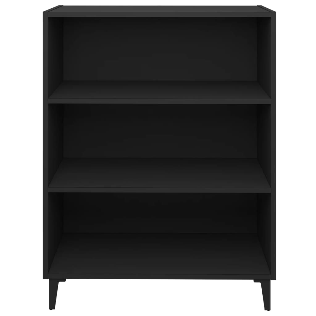 Aparador De Madera Contrachapada Negro 69,5x32,5x90 Cm / Vetonek_2