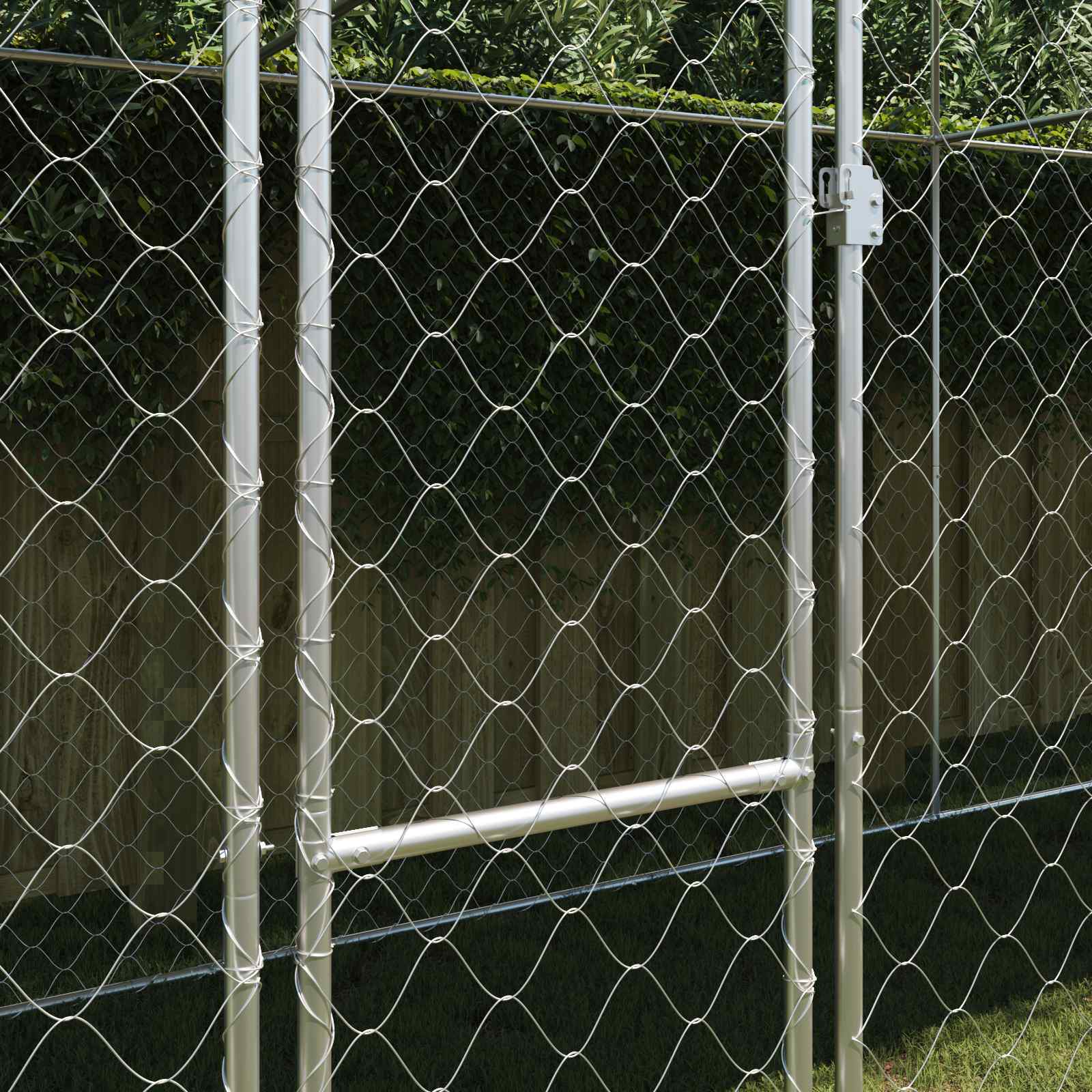 Jaula Para Perro Con Techo Plateado 800 X 200 X 256 Cm_2