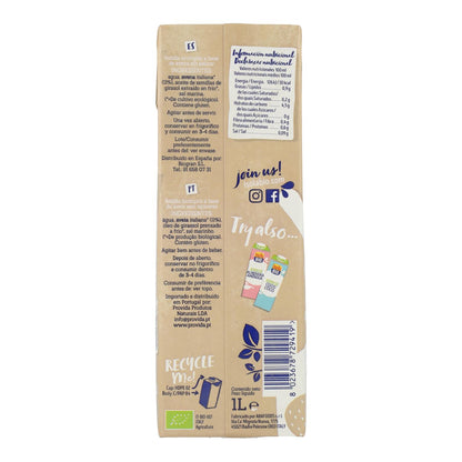 Bebida de Aveia Biológica 0% Açúcar, 1L. Isola Bio