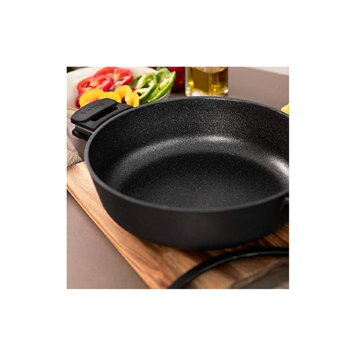 Olla Baja Polka Excellence 28 Low Pot Force. Diámetro 28 Cm, Aluminio Fundido, Revestimiento Antiadherente, Apta Para Todo Tipo De Cocinas Y Lavavaj_2