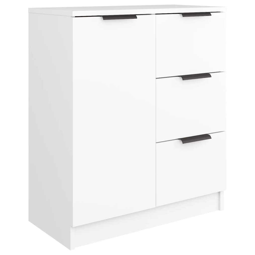 Aparador De Madera Contrachapada Blanco 60x30x70 Cm / Vetonek_3