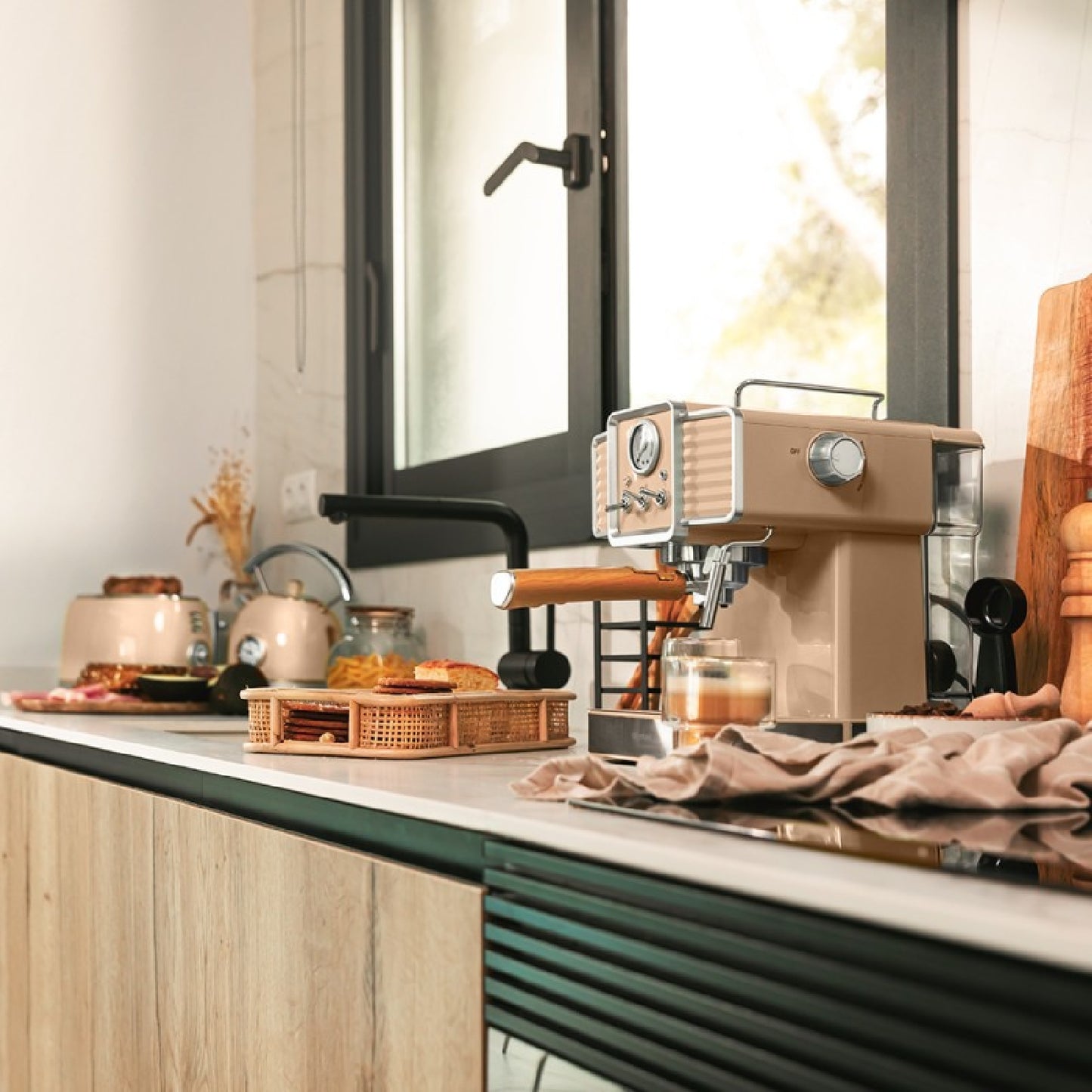 Cecotec Cafetera Express Cafetera Express Power Espresso 20 Tradizionale Light Beige_1