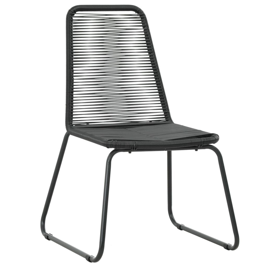 Vidaxl Set De Comedor De Jardín De 5 Piezas Pvc Ratán Negro Y Marrón_4