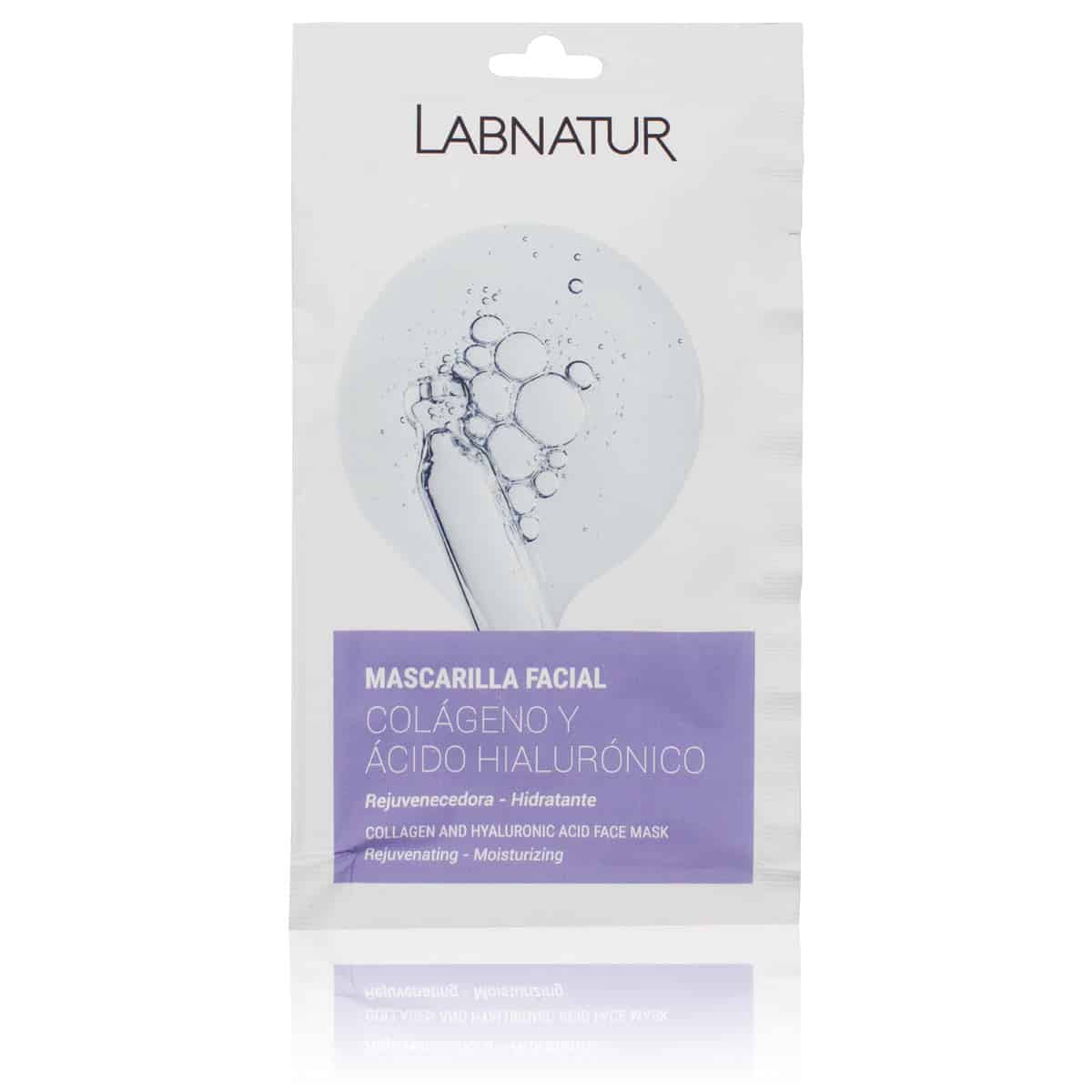 Mascarilla Facial de Colágeno y Ácido Hialurónico Labnatur 15 ml | Hidratación Intensa | Reafirmante | Antiarrugas_0