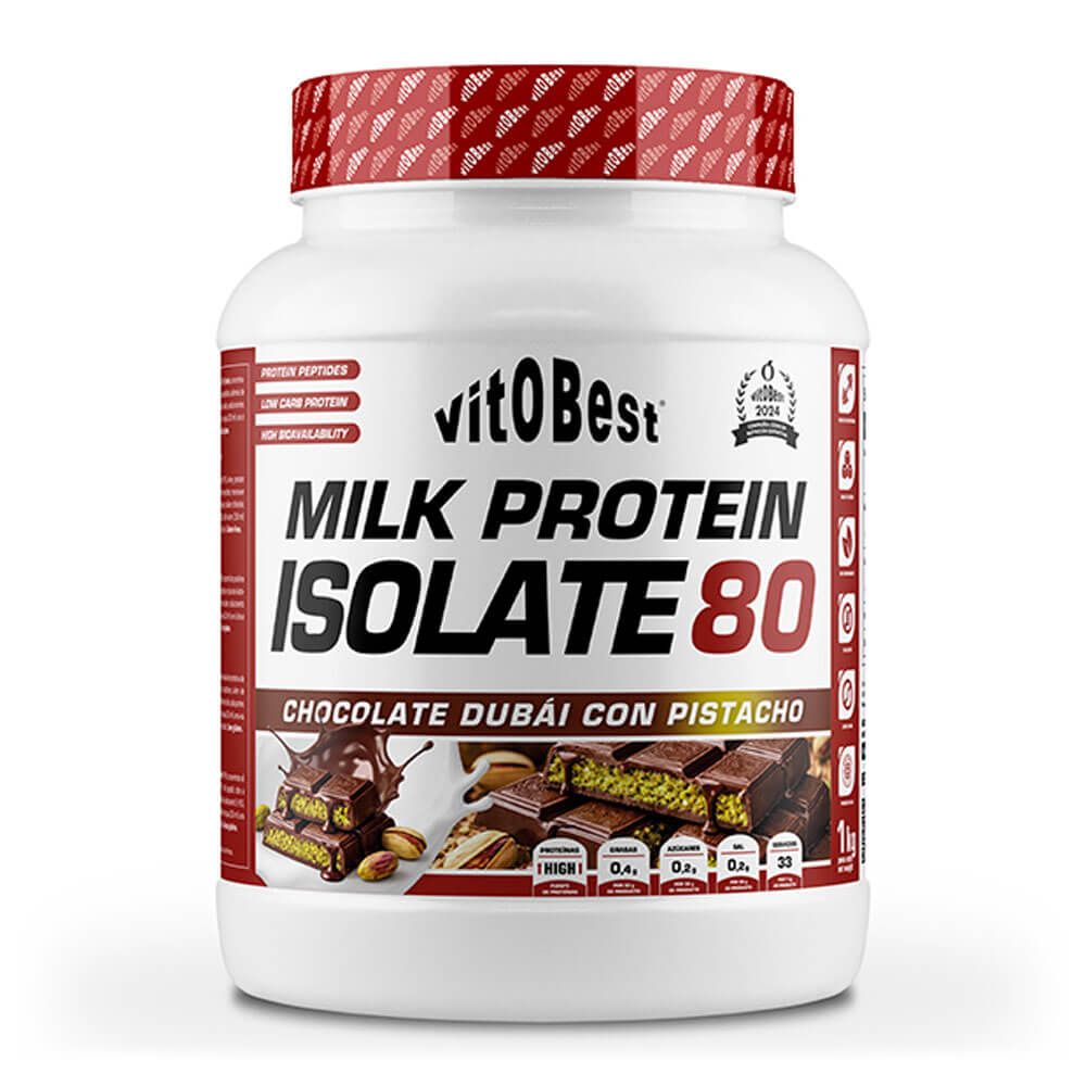 Milk Protein Isolate 80 - 1kg - Chocolate Dubái - Proteína De Aislado De Suero Isolate - Vitobest_0