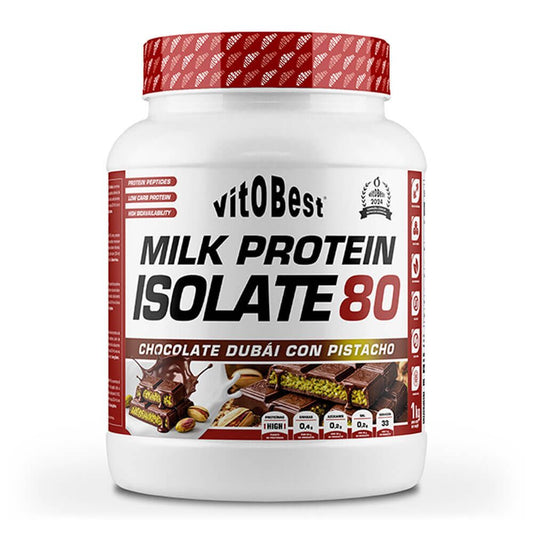 Milk Protein Isolate 80 - 1kg - Chocolate Dubái - Proteína De Aislado De Suero Isolate - Vitobest_0