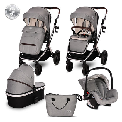 Carrito De Bebé Trio Glory Hasta 22 Kg Opaline Grey_0