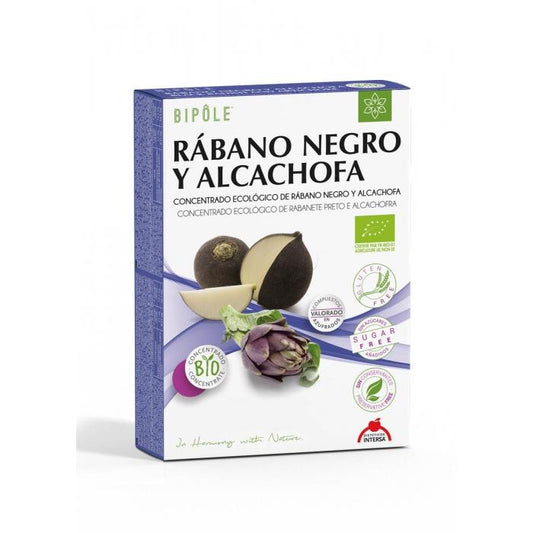 Purificador orgânico de rabanete preto e alcachofra 20 ampolas Intersa