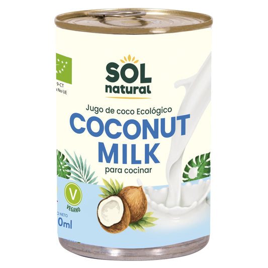 Leite de Coco Biológico Sol Natural para Cozinhar 400 ml
