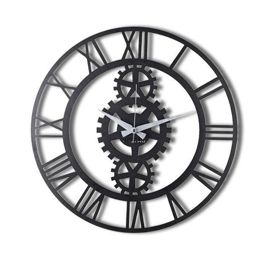 Reloj De Pared Metal Engranajes 70x70_0