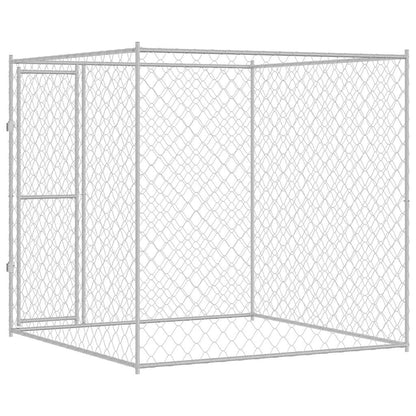 Jaula Para Perro Plateado 200 X 200 X 200 Cm Acero Galvanizado_5