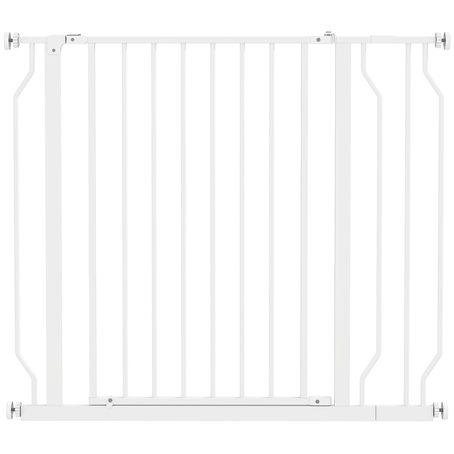 Pawhut Barrera Para Perros Con Ancho Ajustable 75-95 Cm Blanco_0