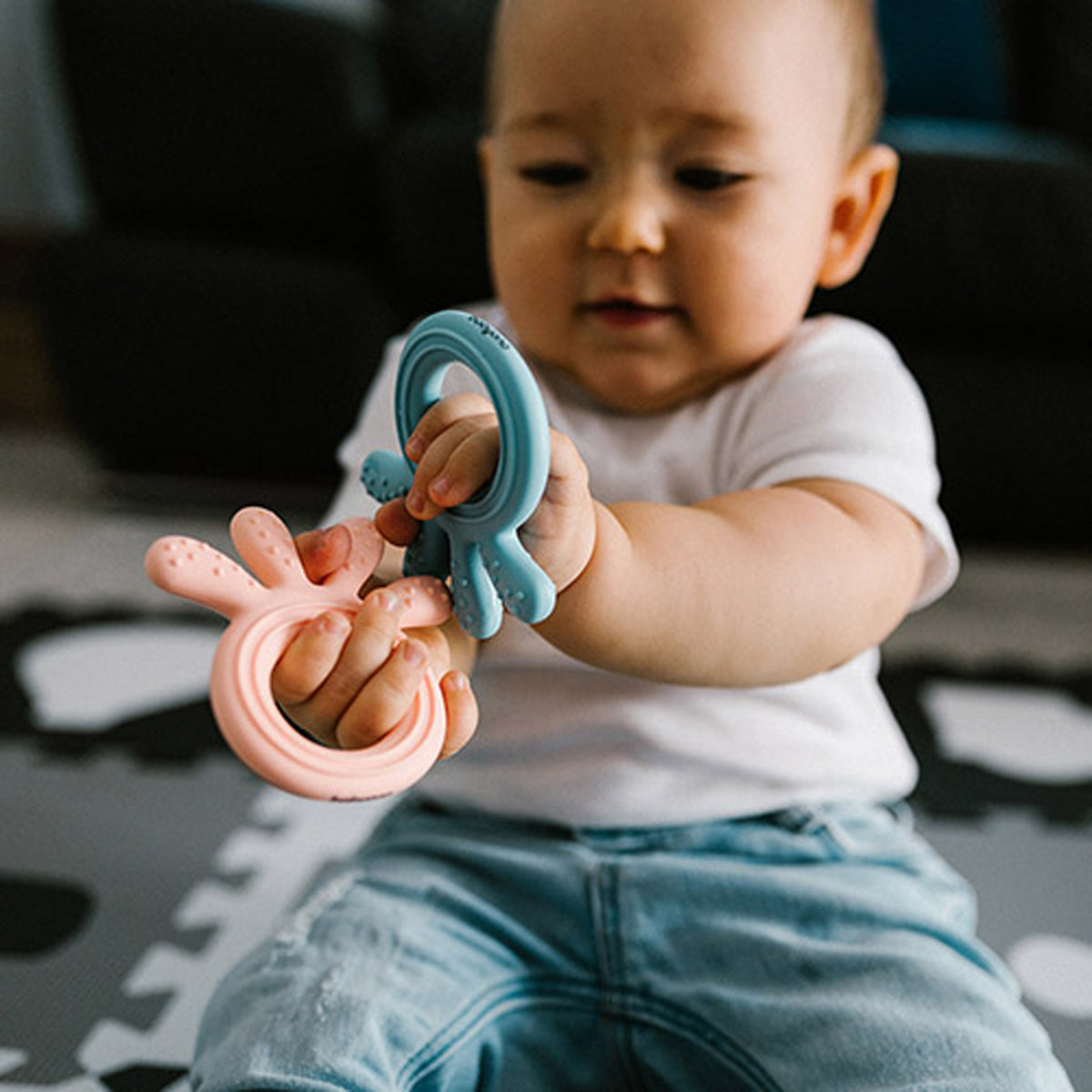 Pulpito Mordedor Texturas De Silicona Azul_4