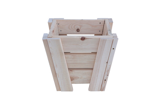 Macetero Abril Abierto De Madera Natural De 30 X 30 X 26 Cm 10° 9l + Bolsa Geotextil_0