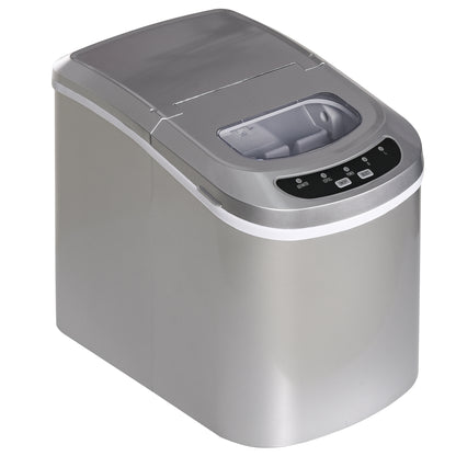 Homcom Máquina Para Hacer Hielo 9 Cubitos De Hielo En 6-13 Min 24,2x34x32,8 Cm_0
