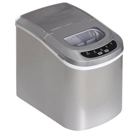 Homcom Máquina Para Hacer Hielo 9 Cubitos De Hielo En 6-13 Min 24,2x34x32,8 Cm_0