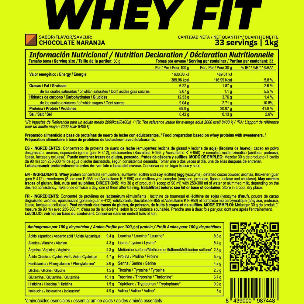 Whey Fit - 1kg - Chocolate Con Naranja - Aumenta La Masa Muscular - Masmusculo_4