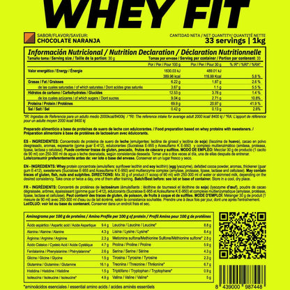 Whey Fit - 1kg - Chocolate Con Naranja - Aumenta La Masa Muscular - Masmusculo_5
