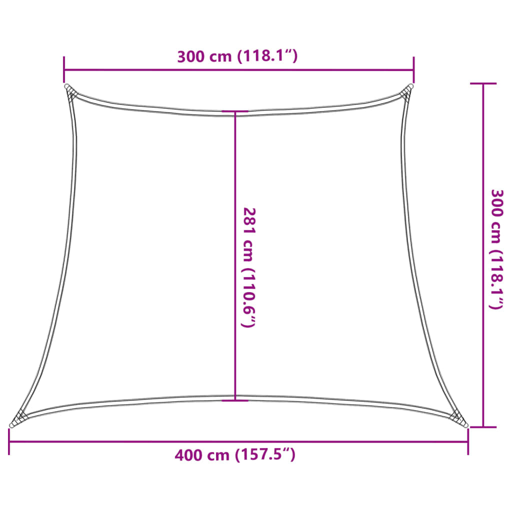 Vidaxl Toldo De Vela Hdpe Verde Claro 160 G/m² 3/4x3 M_2