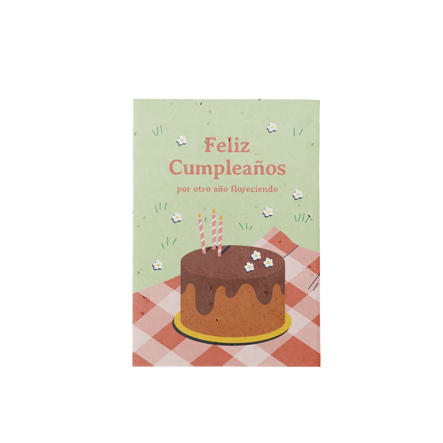 Postal Plantable Feliz Cumpleaños con Semillas de Manzanilla – Felicitación Original - Resetea_0