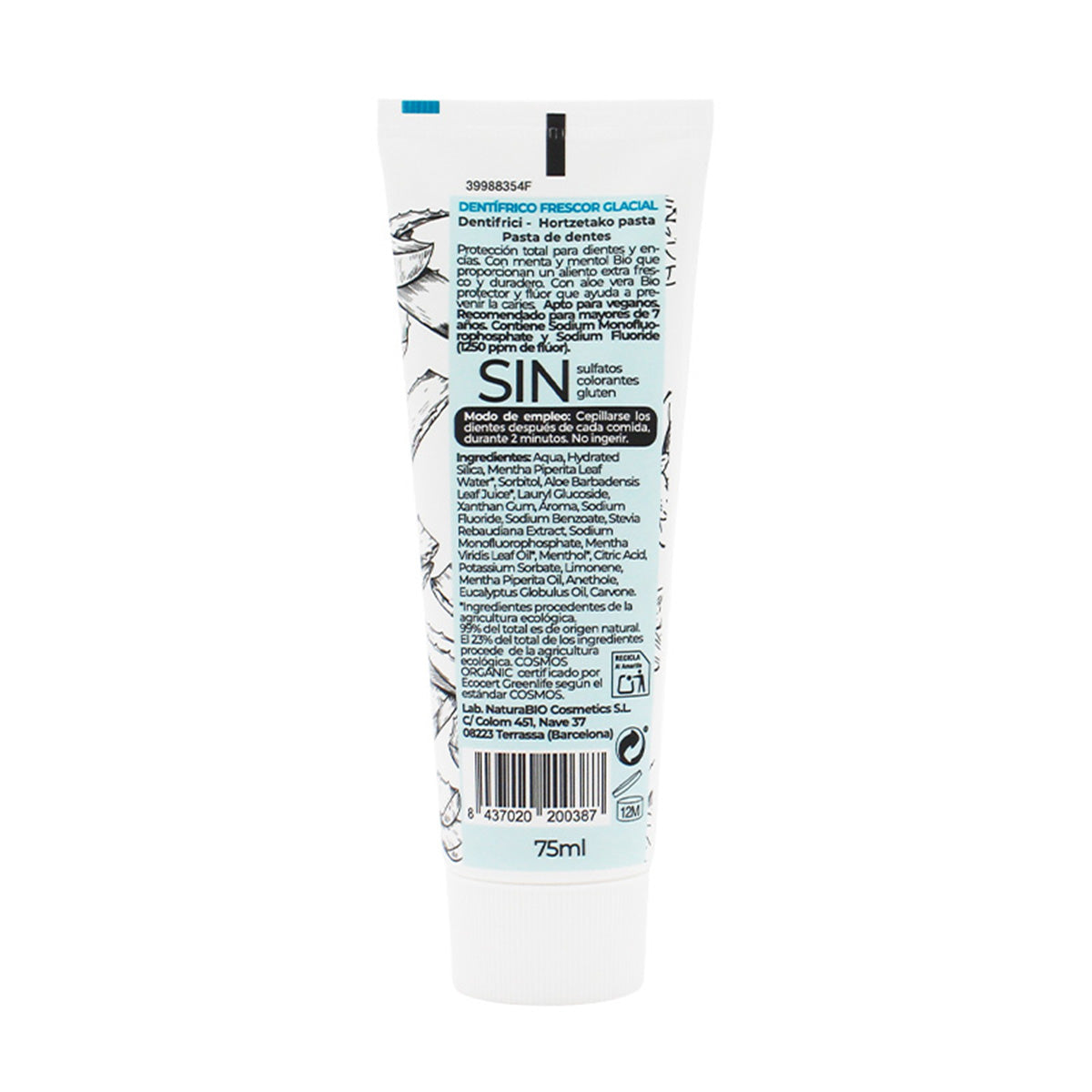 NaturaBio Glacial Freshness Pasta de dentes 75 ml